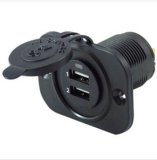 Marine/Boat/Car Dual USB Charger Socket/Two USB Ports Charger Waterproof 2.1A\1A